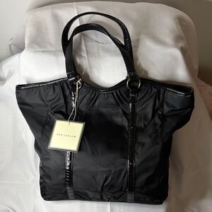 Ann Taylor Black Tote Bag NWT